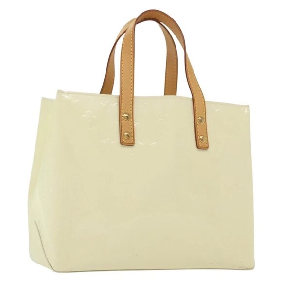 LOUIS VUITTON Monogram Vernis Reade PM Hand Bag Perle M91336 LV Auth 136665 - Picture 1 of 16